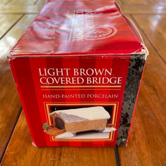 Vintage Lemax Light Brown Covered Bridge For Village - Picture 5 of 10